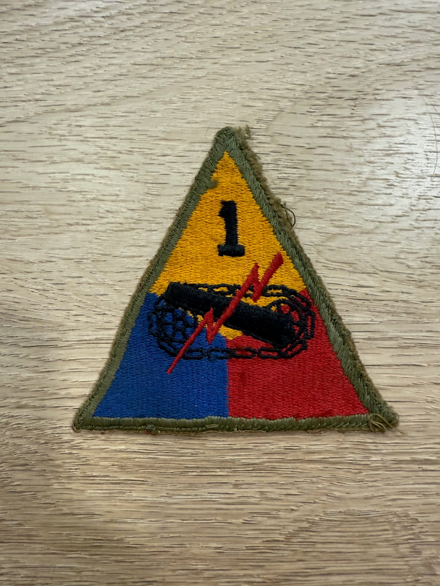 Patch US 1st Armored Division US (Dos Vert) 1943