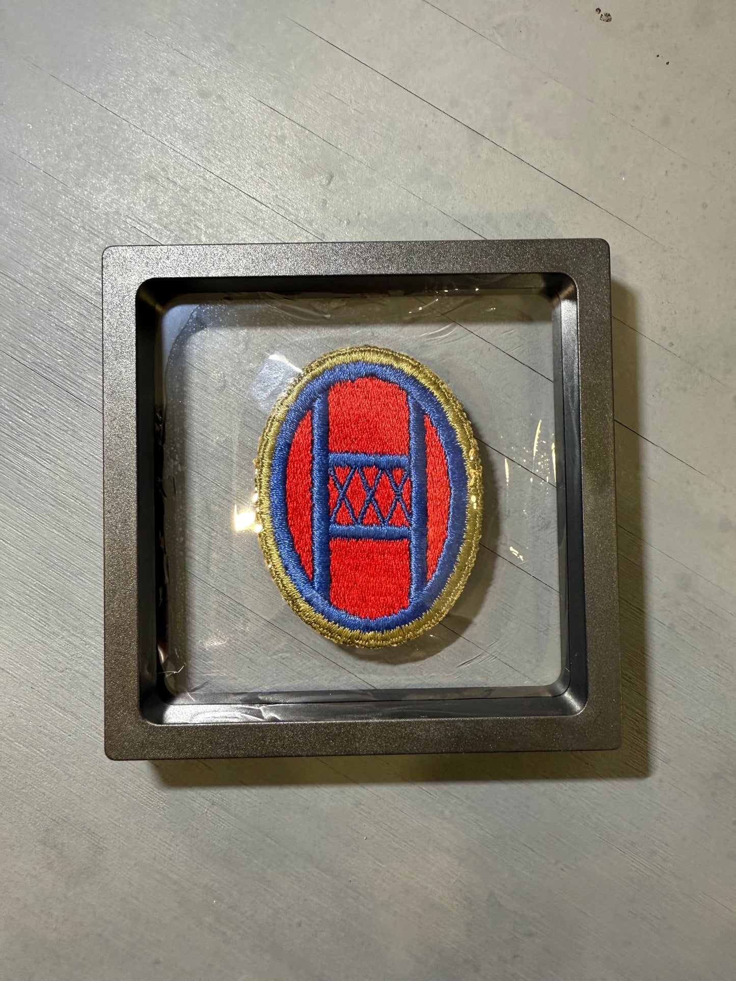 Patch US 30st Infantry Division (Dos vert) "Cadre 3D"