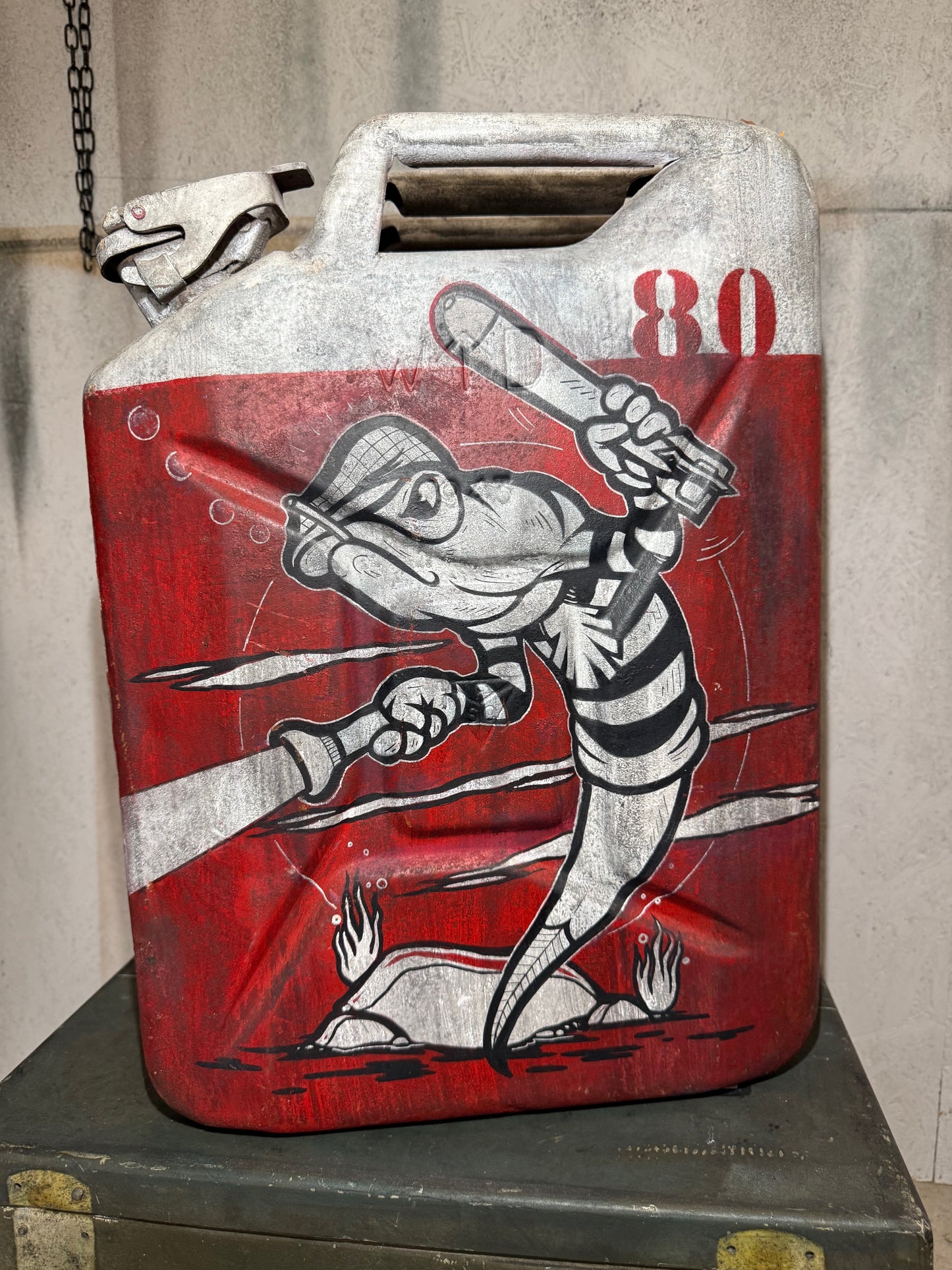 JERRYCAN US NAVY-Anguille (Fait main)