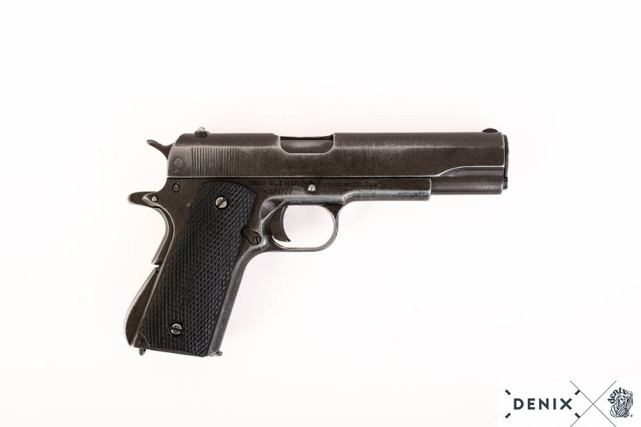 Pistolet COLT45 M1911 NOIR - Démontable & Patiné