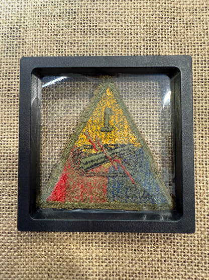 Patch US 1st Armored Division Green "Europe" Cadre 3D