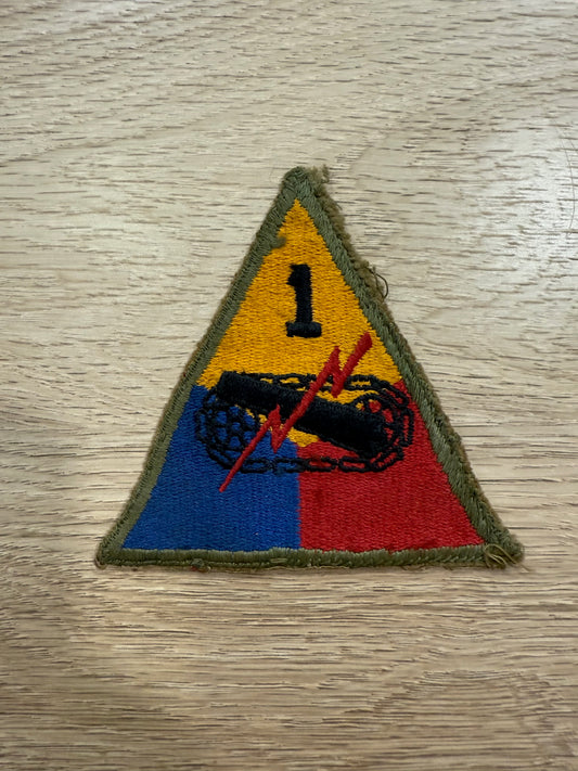 Patch US 1st Armored Division US (Dos Vert) 1943