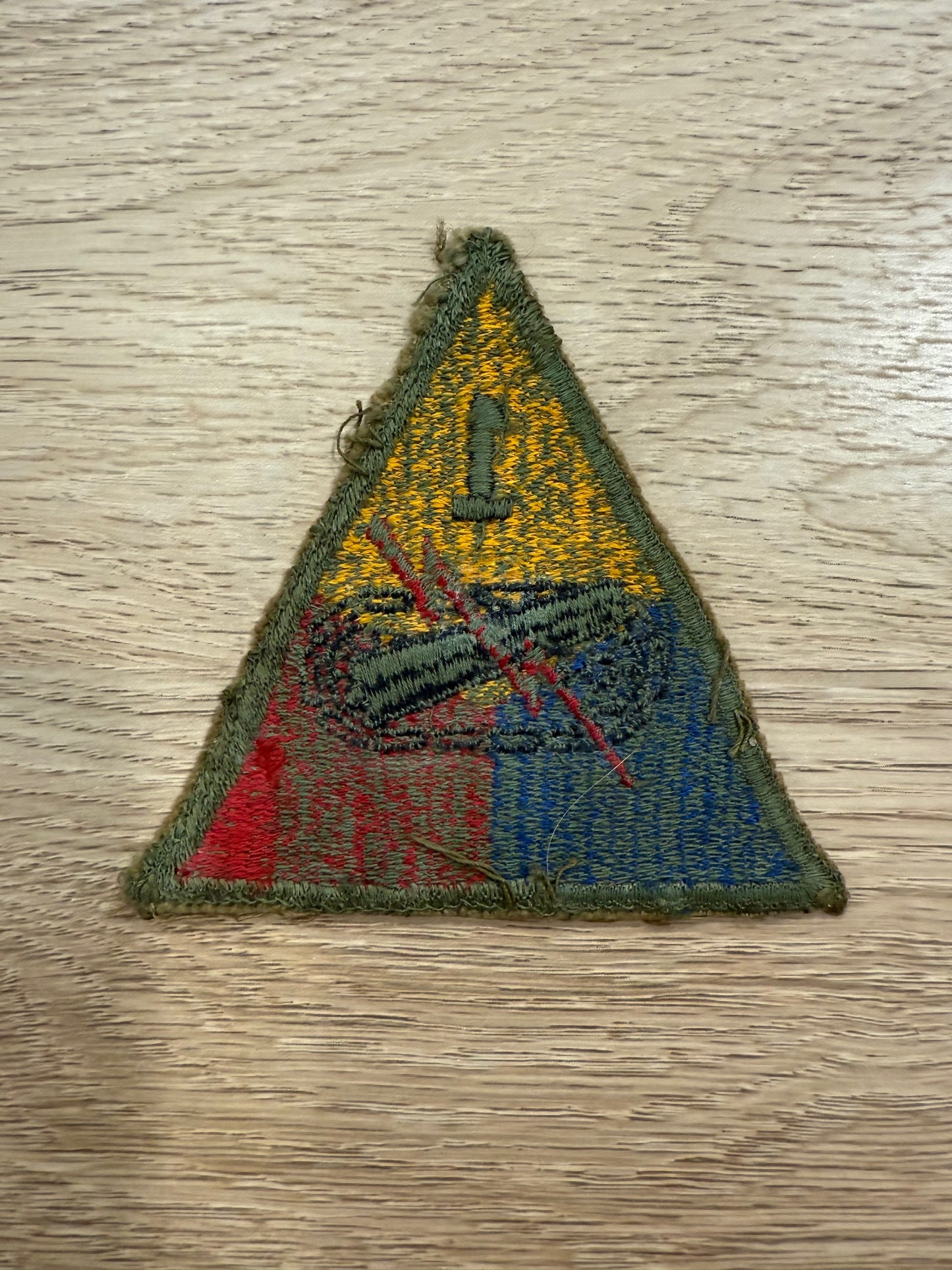 Patch US 1st Armored Division US (Dos Vert) 1943