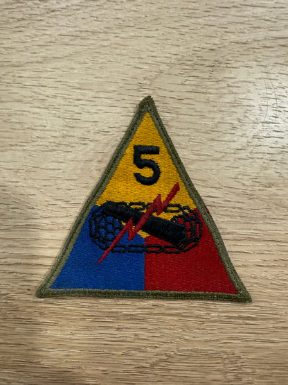 Patch US 5st Armored Division US, Pré 1944