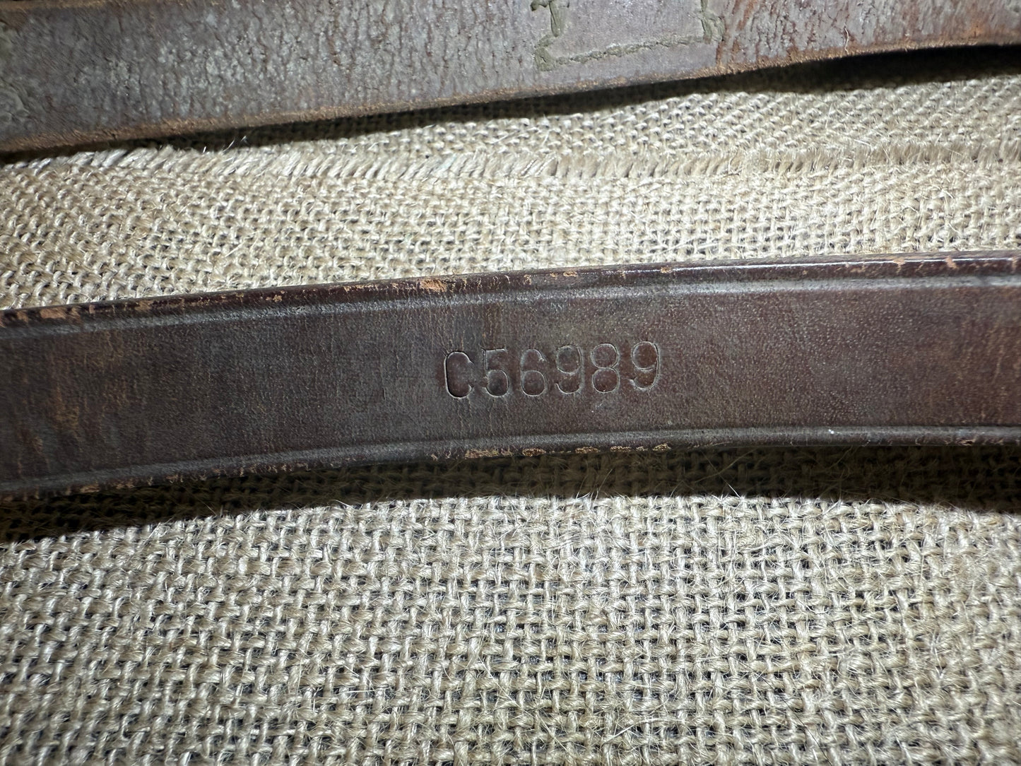 Sangle US de Transport cuir mitrailleuse M1917 WW2