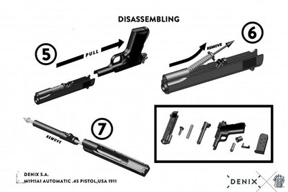 Pistolet COLT45 M1911 NOIR - Démontable