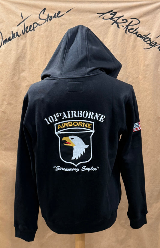 SWEAT CAPUCHE 101st AIRBORNE (Noir)