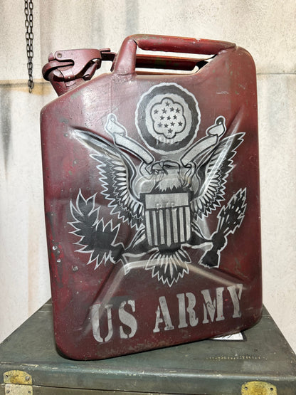 JERRYCAN US ARMY-CORBEAU (Fait main)