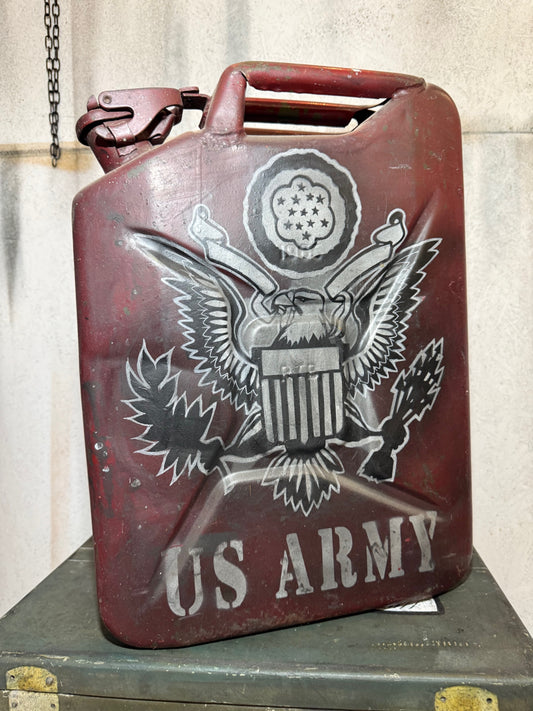 JERRYCAN US ARMY-CORBEAU (Fait main)