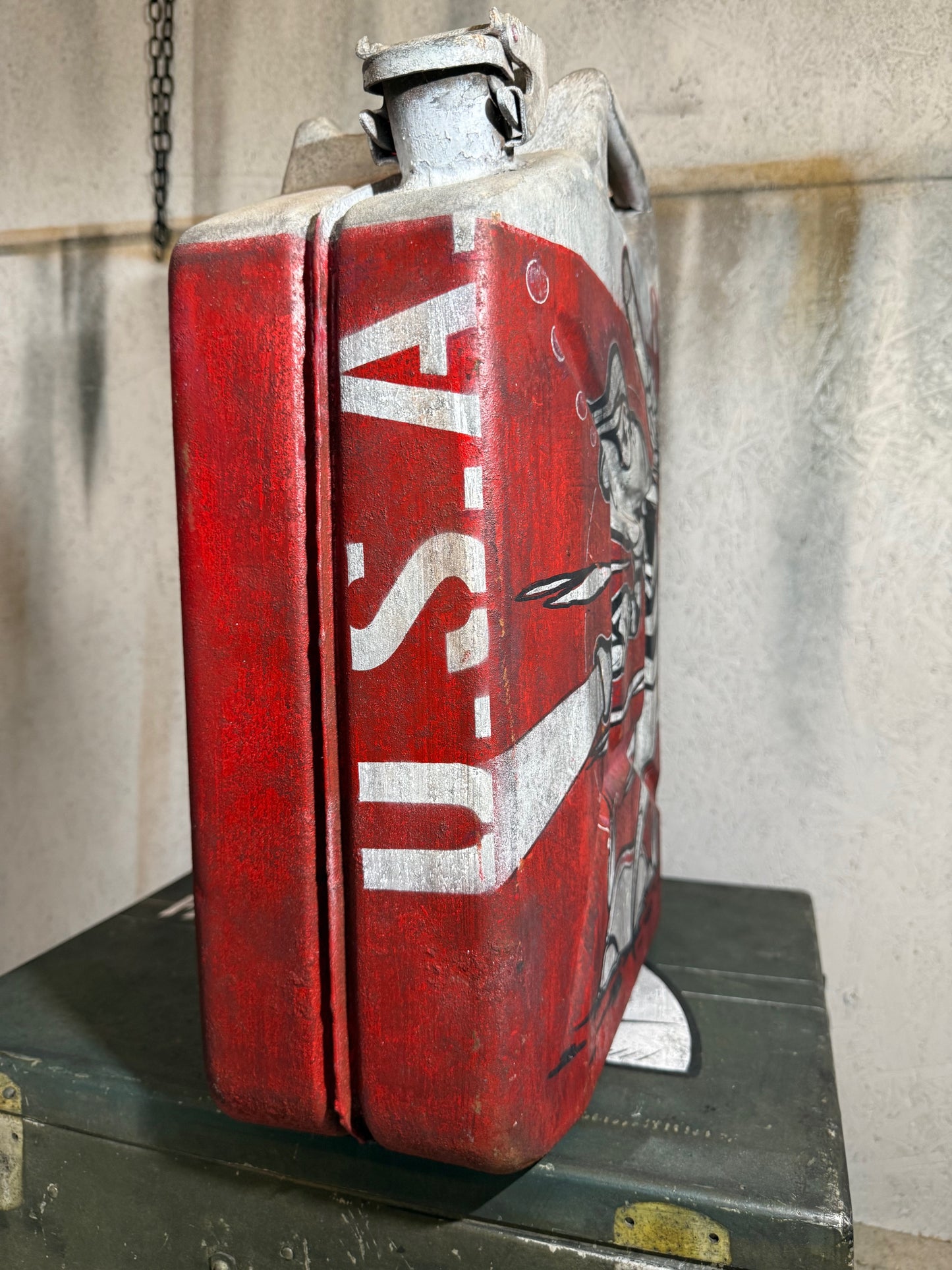 JERRYCAN US NAVY-Anguille (Fait main)