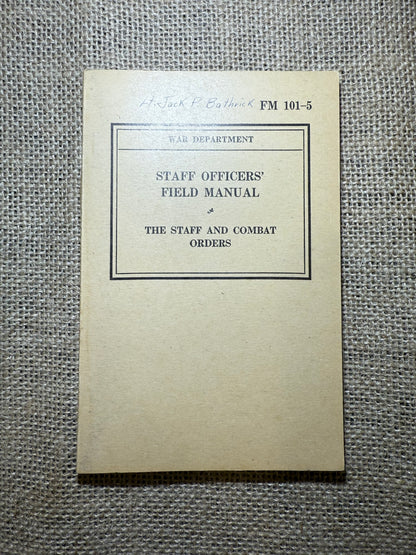 Manuel The Staff and Combat Orders FM 101-5 (Ref62)