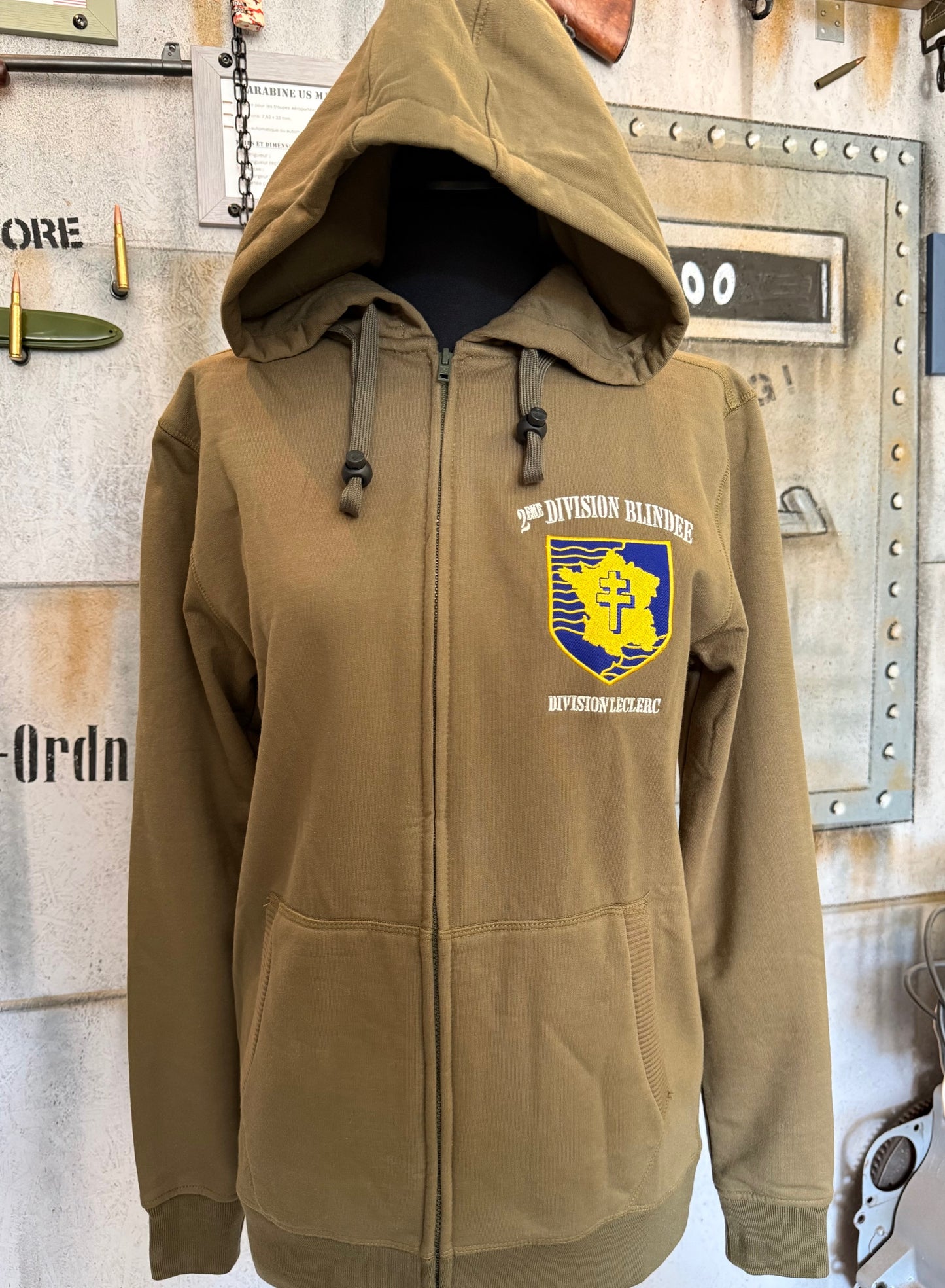 SWEAT CAPUCHE 2DB LECLERC (Kaki)