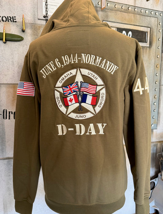SWEAT CAPUCHE FLAG 6JUNE44 (Kaki)