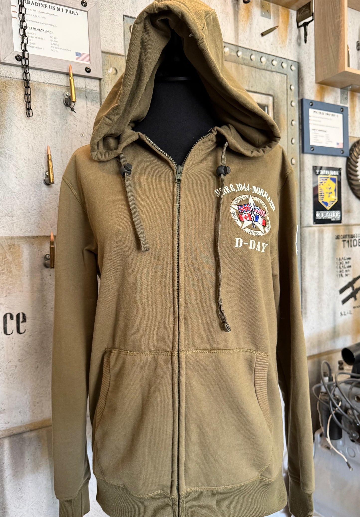 SWEAT CAPUCHE FLAG 6JUNE44 (Kaki)