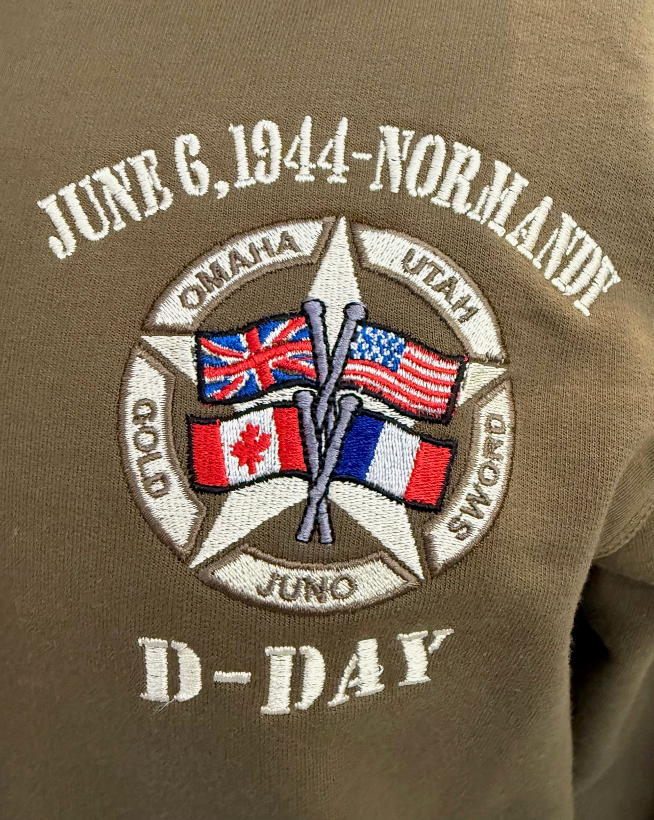 SWEAT CAPUCHE FLAG 6JUNE44 (Kaki)
