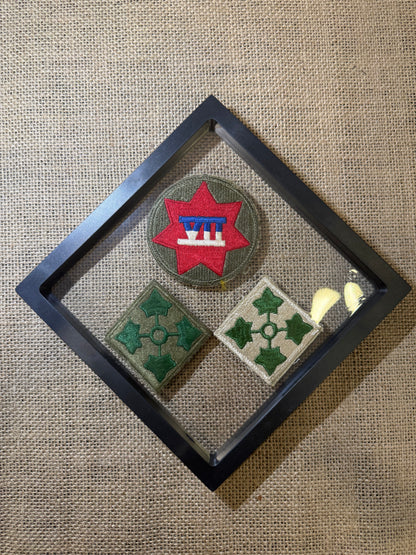 Patch US 4st Infantry Division & XIII Corp "en TRIO"