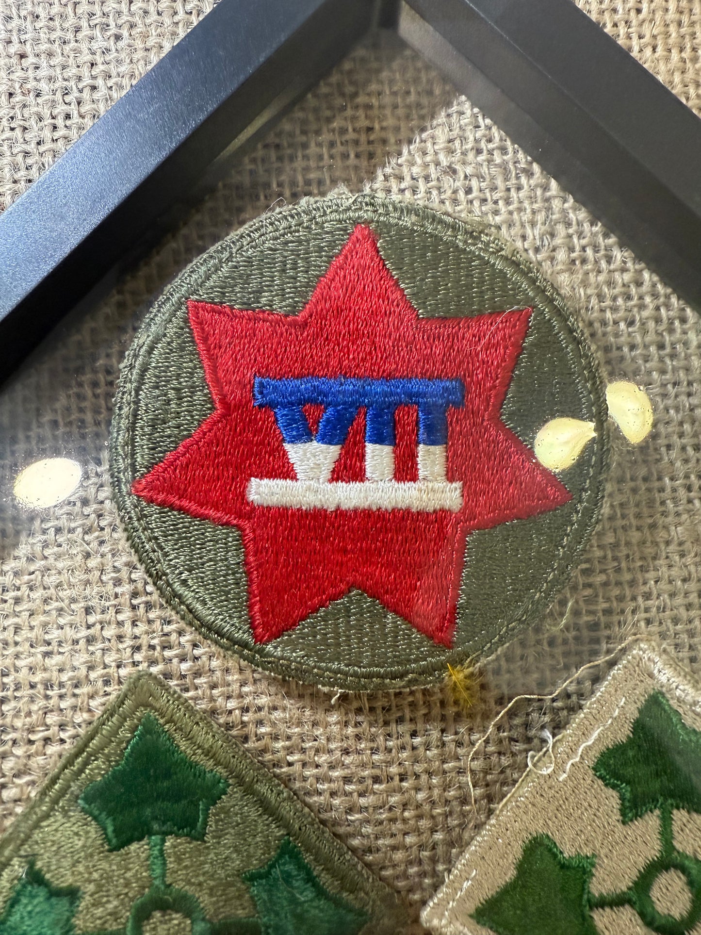 Patch US 4st Infantry Division & XIII Corp "en TRIO"