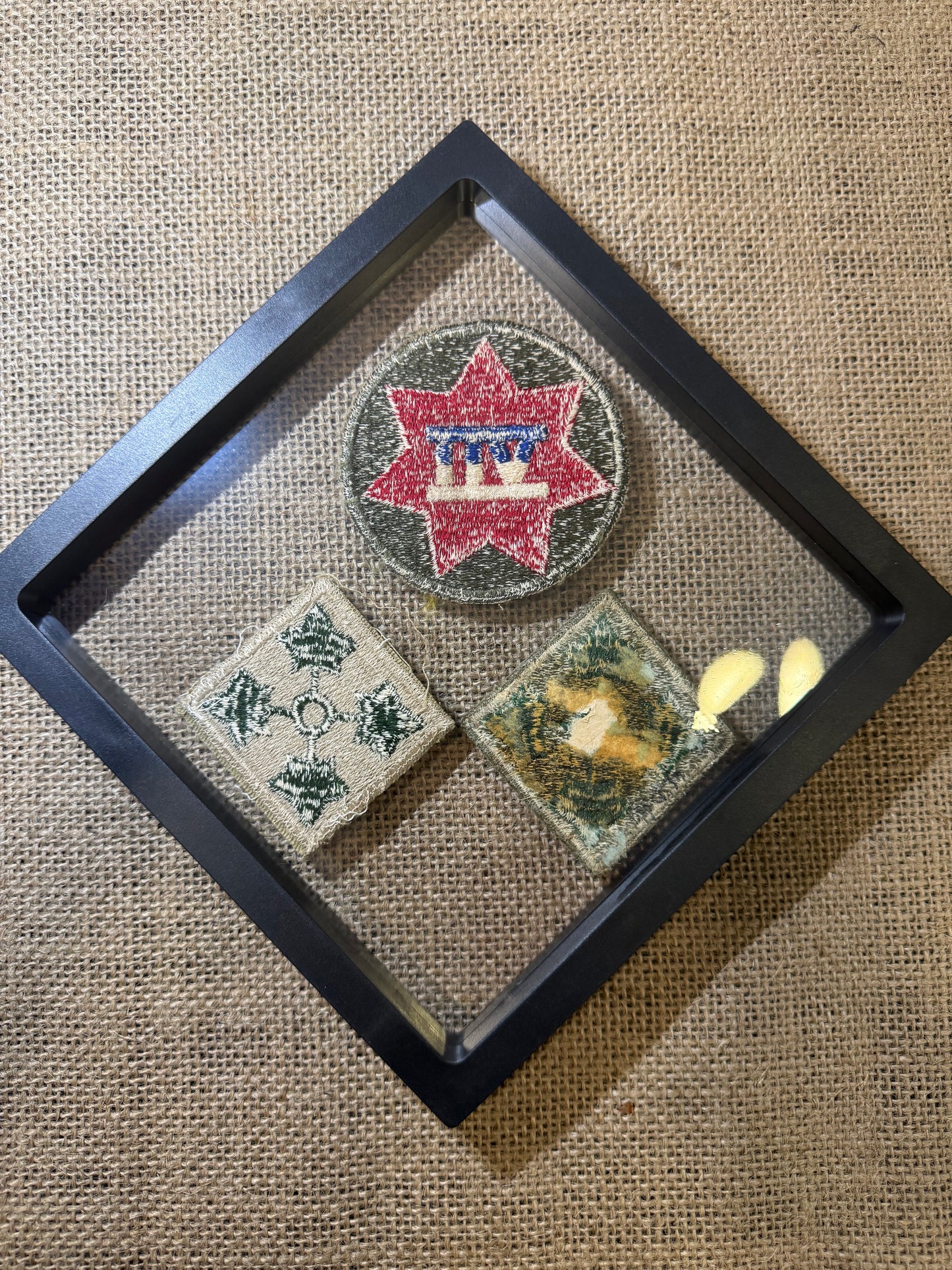Patch US 4st Infantry Division & XIII Corp "en TRIO"
