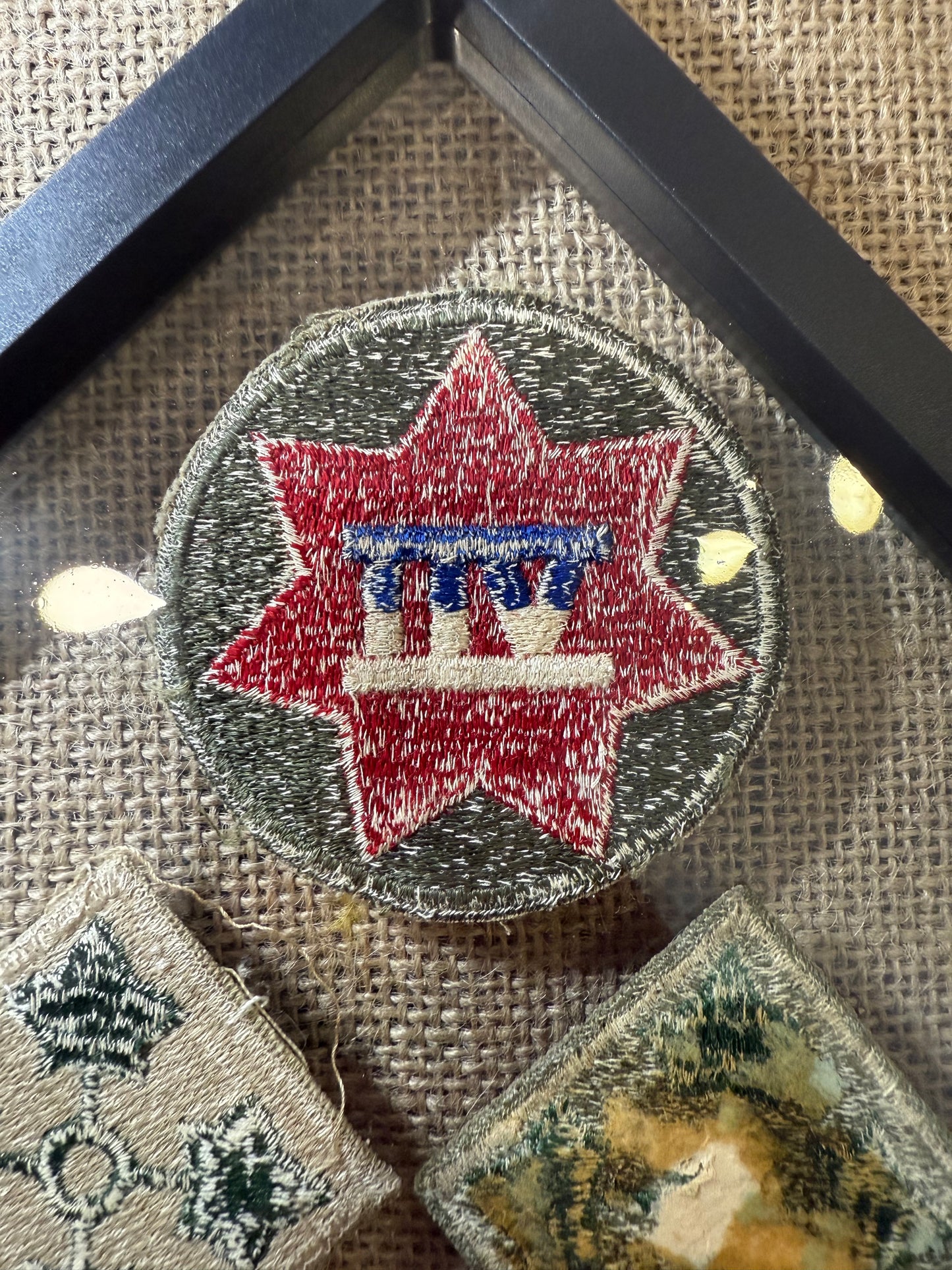 Patch US 4st Infantry Division & XIII Corp "en TRIO"