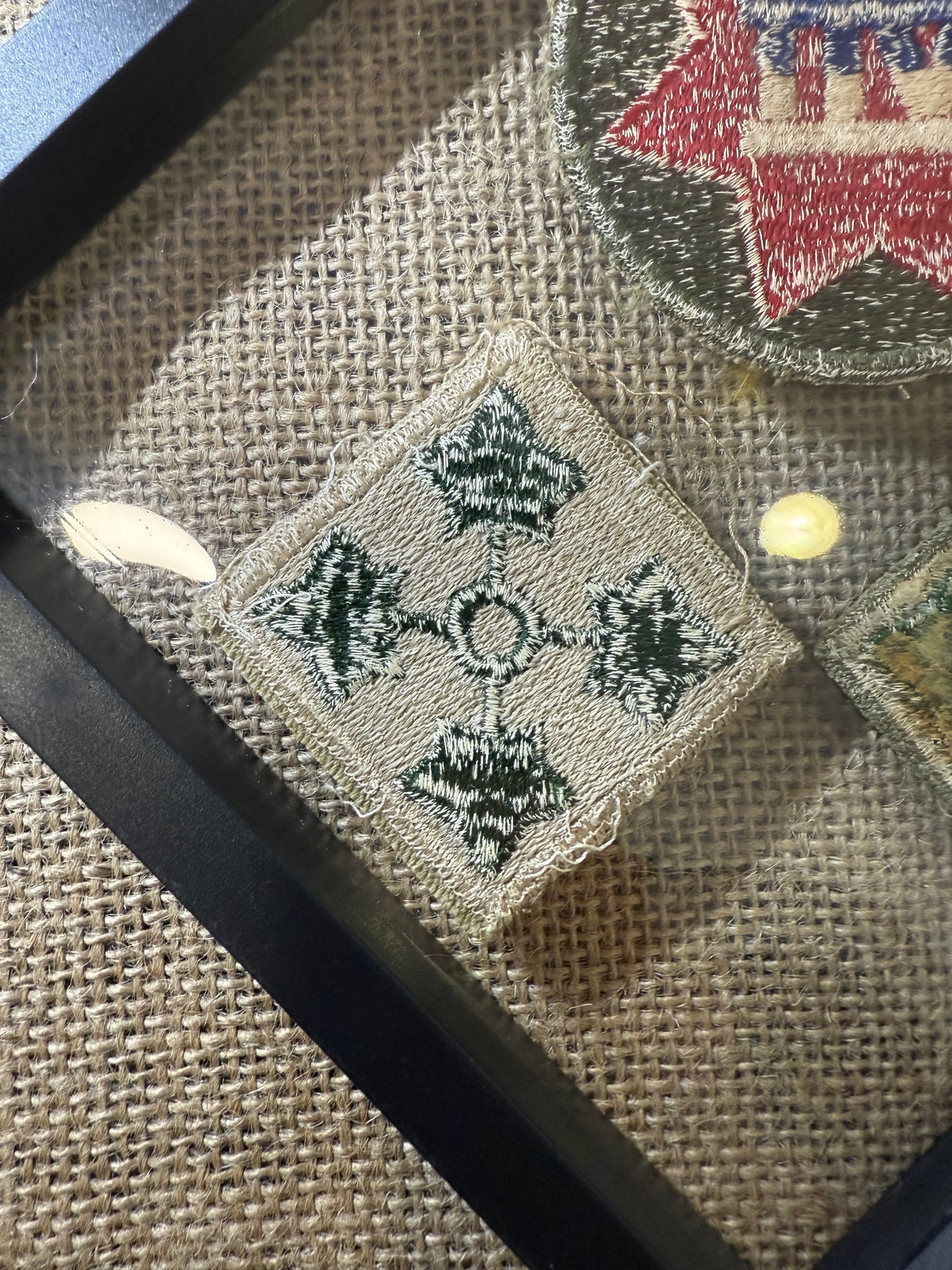 Patch US 4st Infantry Division & XIII Corp "en TRIO"