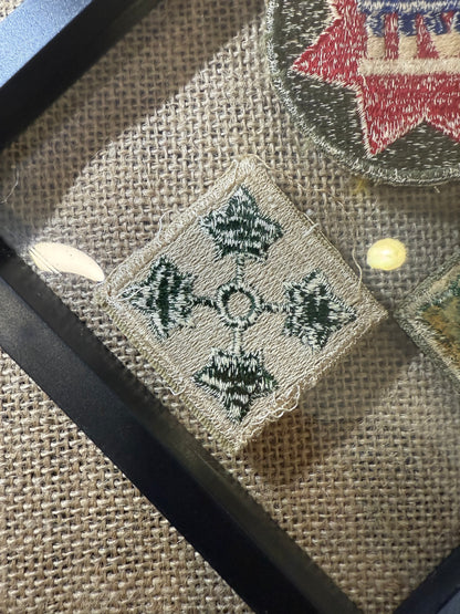 Patch US 4st Infantry Division & XIII Corp "en TRIO"