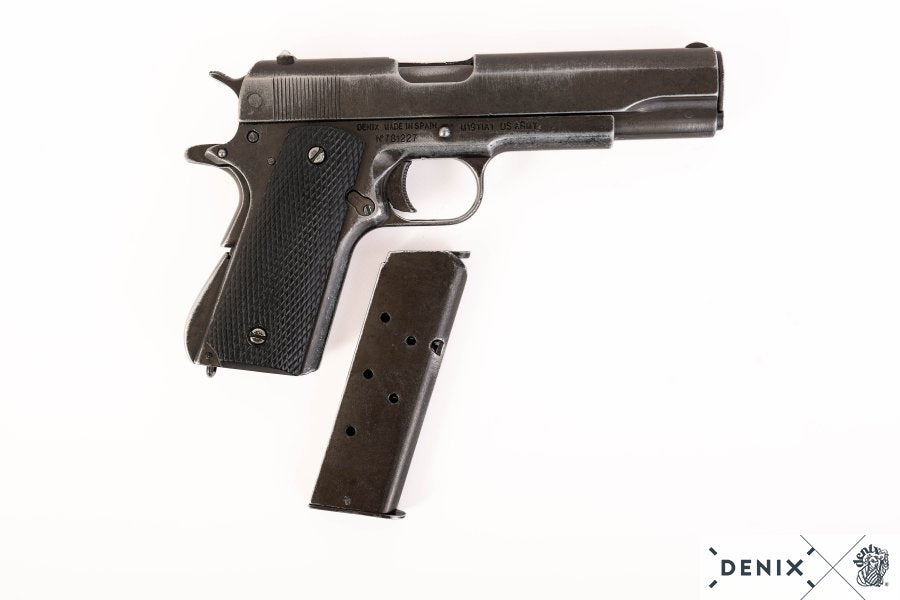 Pistolet COLT45 M1911 NOIR - Démontable & Patiné