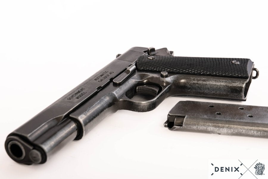 Pistolet COLT45 M1911 NOIR - Démontable & Patiné