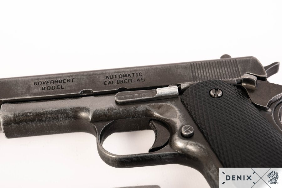 Pistolet COLT45 M1911 NOIR - Démontable & Patiné