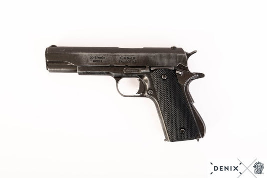 Pistolet COLT45 M1911 NOIR - Démontable & Patiné
